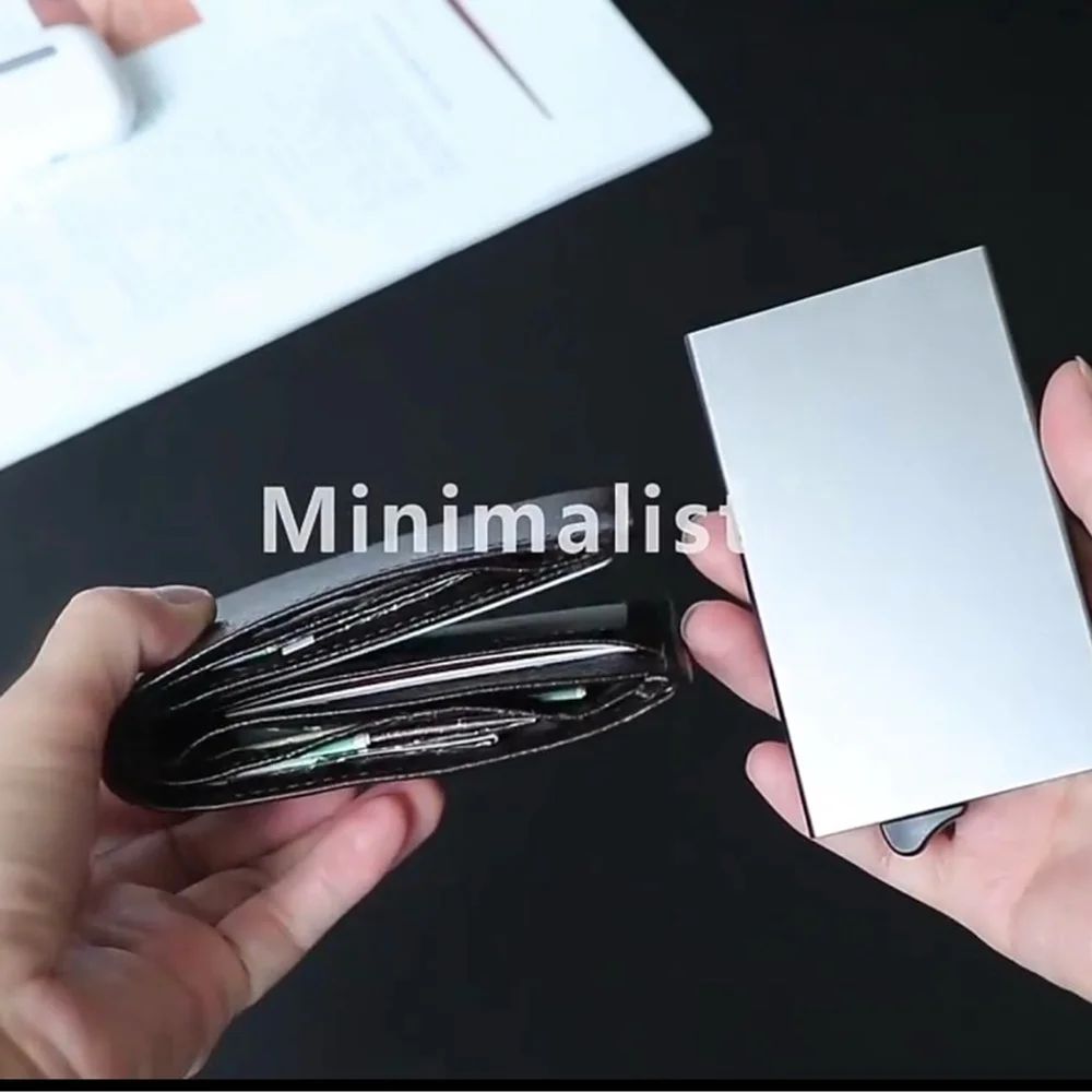 Minimalist card wallet- grey